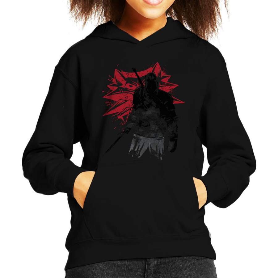 The Witcher Sumi E Geralt Kid’s Hooded Sweatshirt