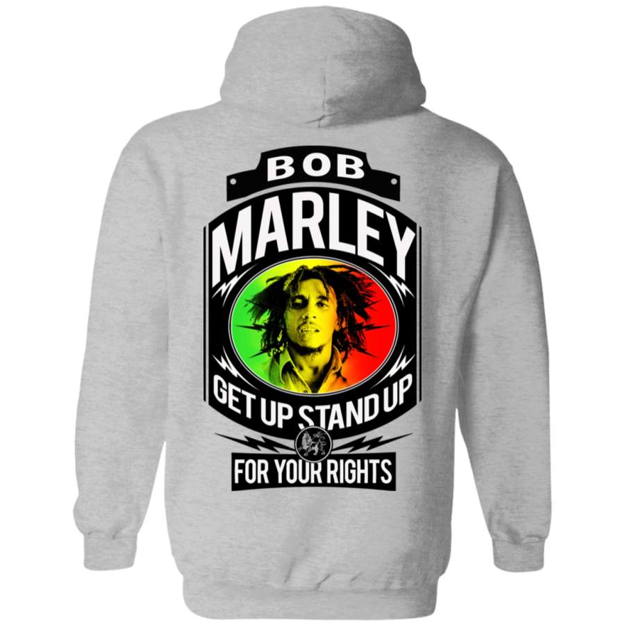 Bob Marley Get Up Stand Up Back print Pullover Hoodie