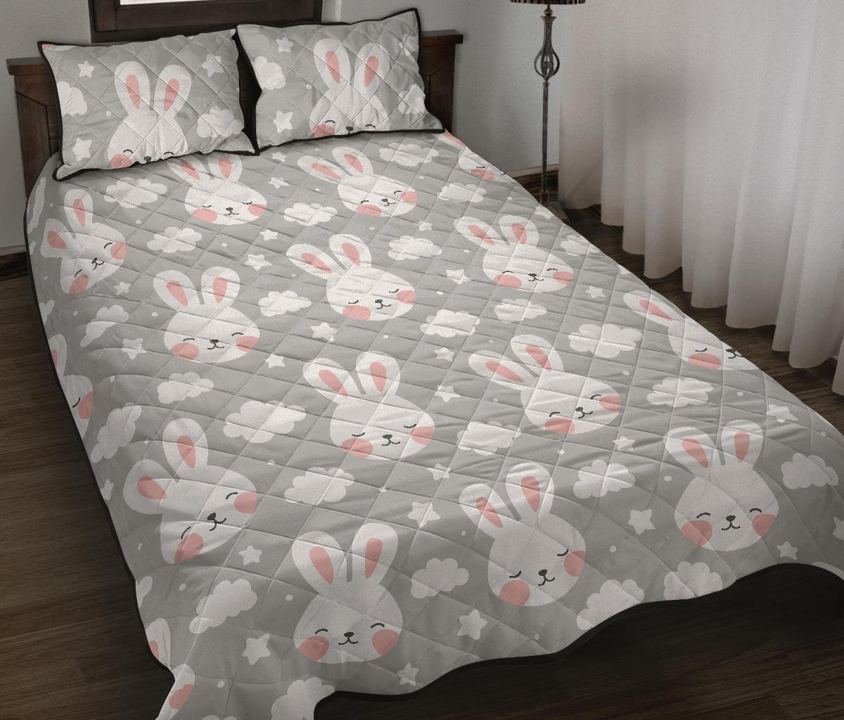 Rabbit cloud Pattern Quilt Bed Set