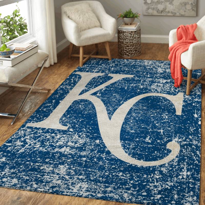 KANSAS CITY BLUE RETRO – Distressed Sports Rug Mats – Carpet