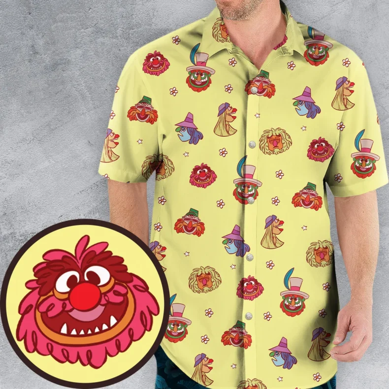 The Electric Mayhem Characters The Muppet Show Hawaiian Shirt