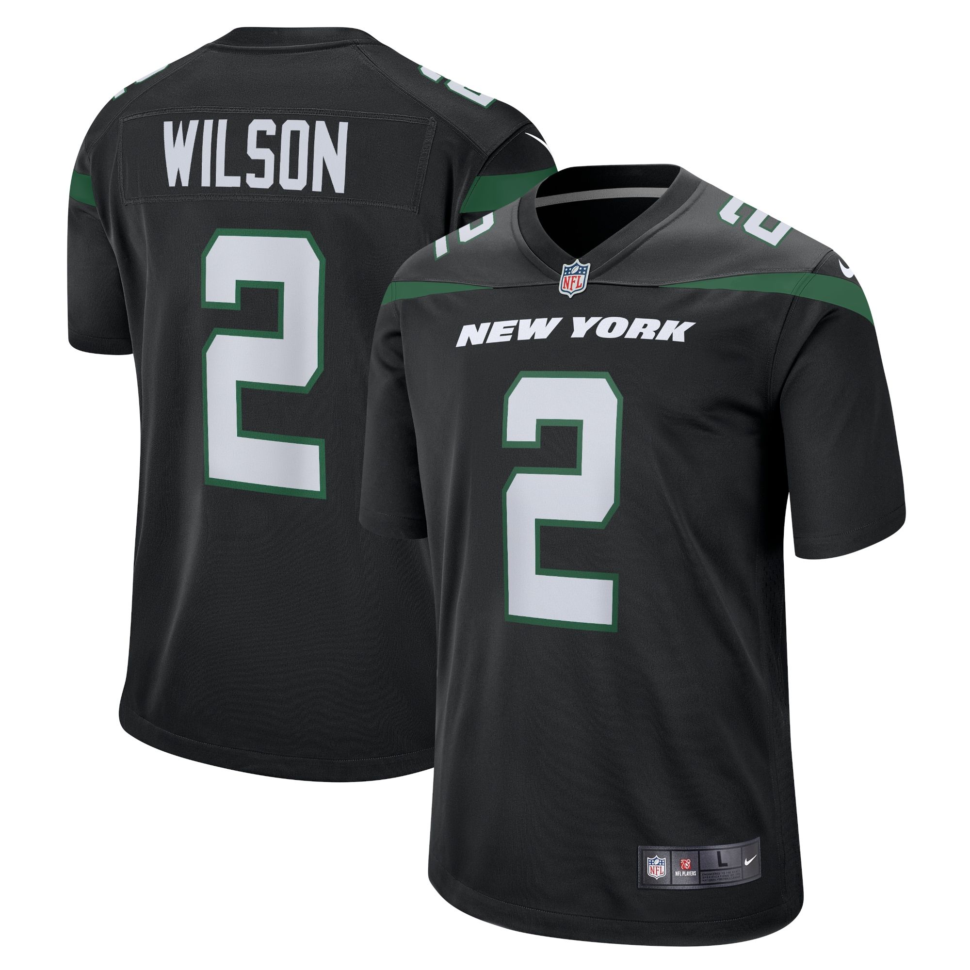 Youth New York Jets Zach Wilson Black Alternate 2021 NFL Draft First Round Pick Game Jersey Gift For New York Jets Fans