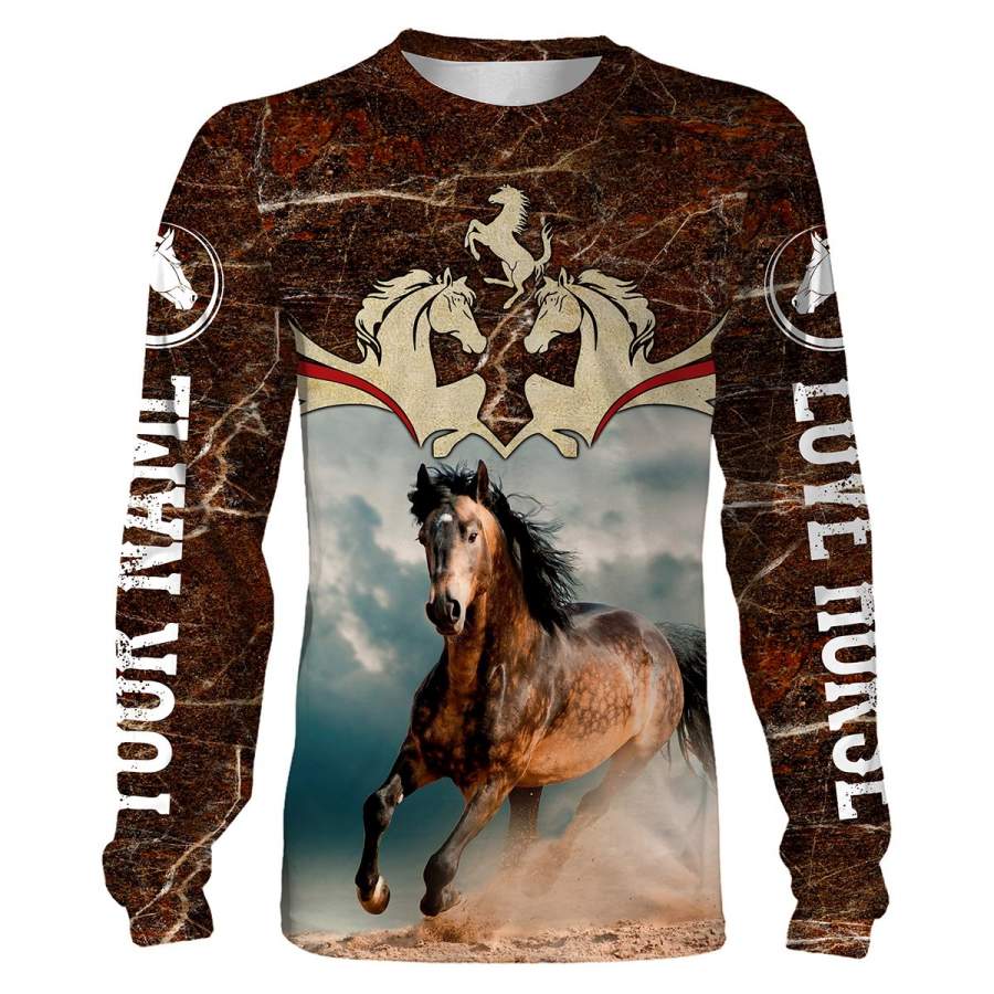 Quarter Horse running Custom All over print Shirts – personalized Horse shirts for men, women and kids – IPH2550