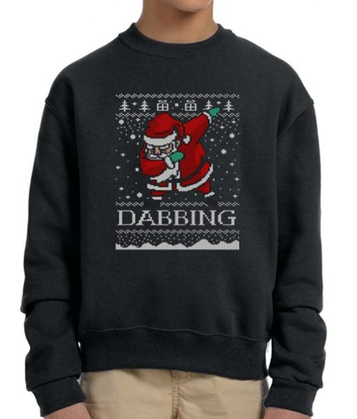 Ugly Christmas Dabbing Santa Cool Sweatshirt