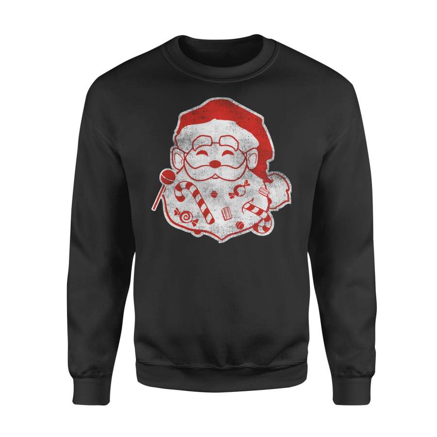 Christmas Gift Idea Santa Claus With Christmas Candy Beard – Standard Crew Neck Sweatshirt