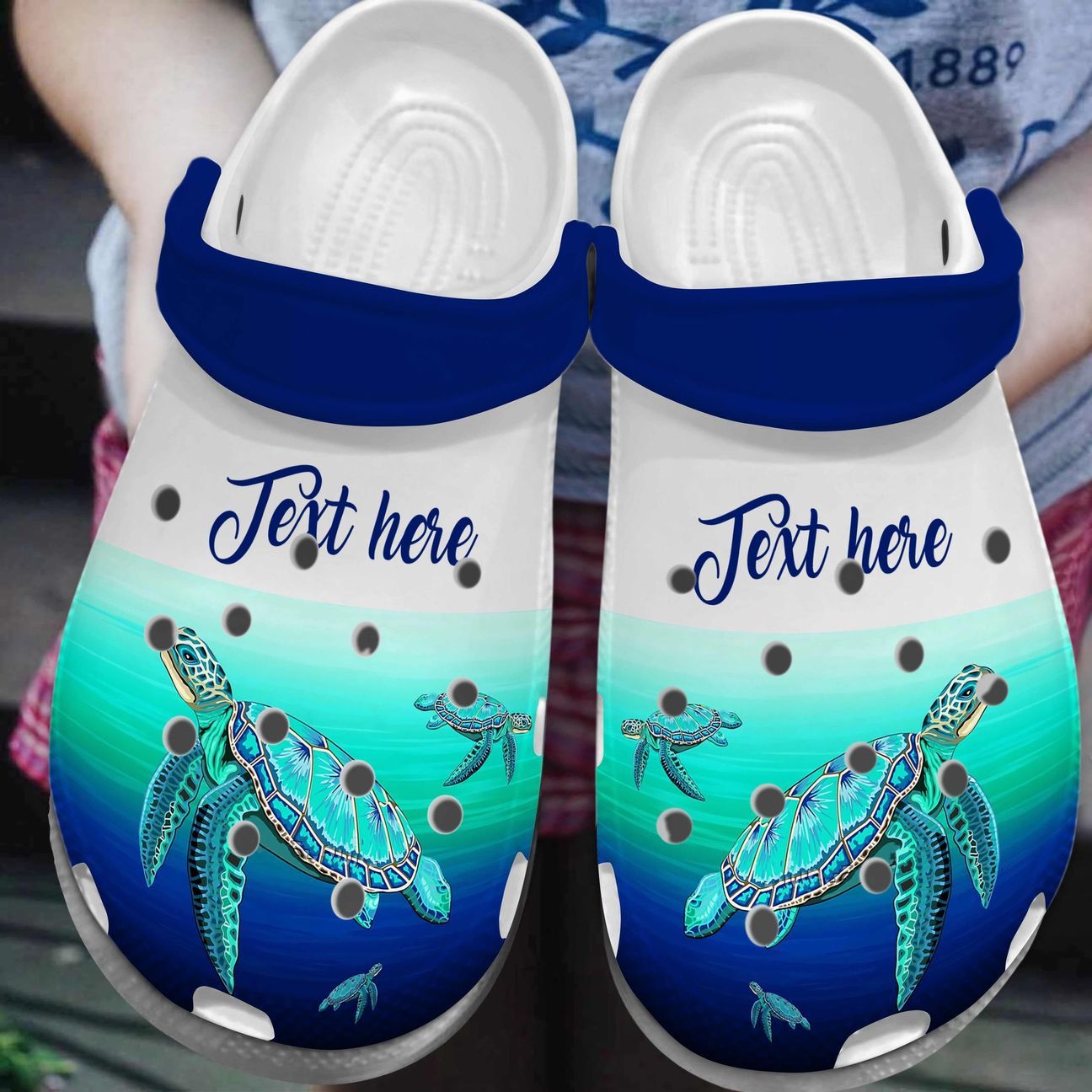 Sea Turtle Personalized Clog, Custom Name, Text, Color, Number Fashion Style For Women, Men, Kid, Print 3D Under The Sea