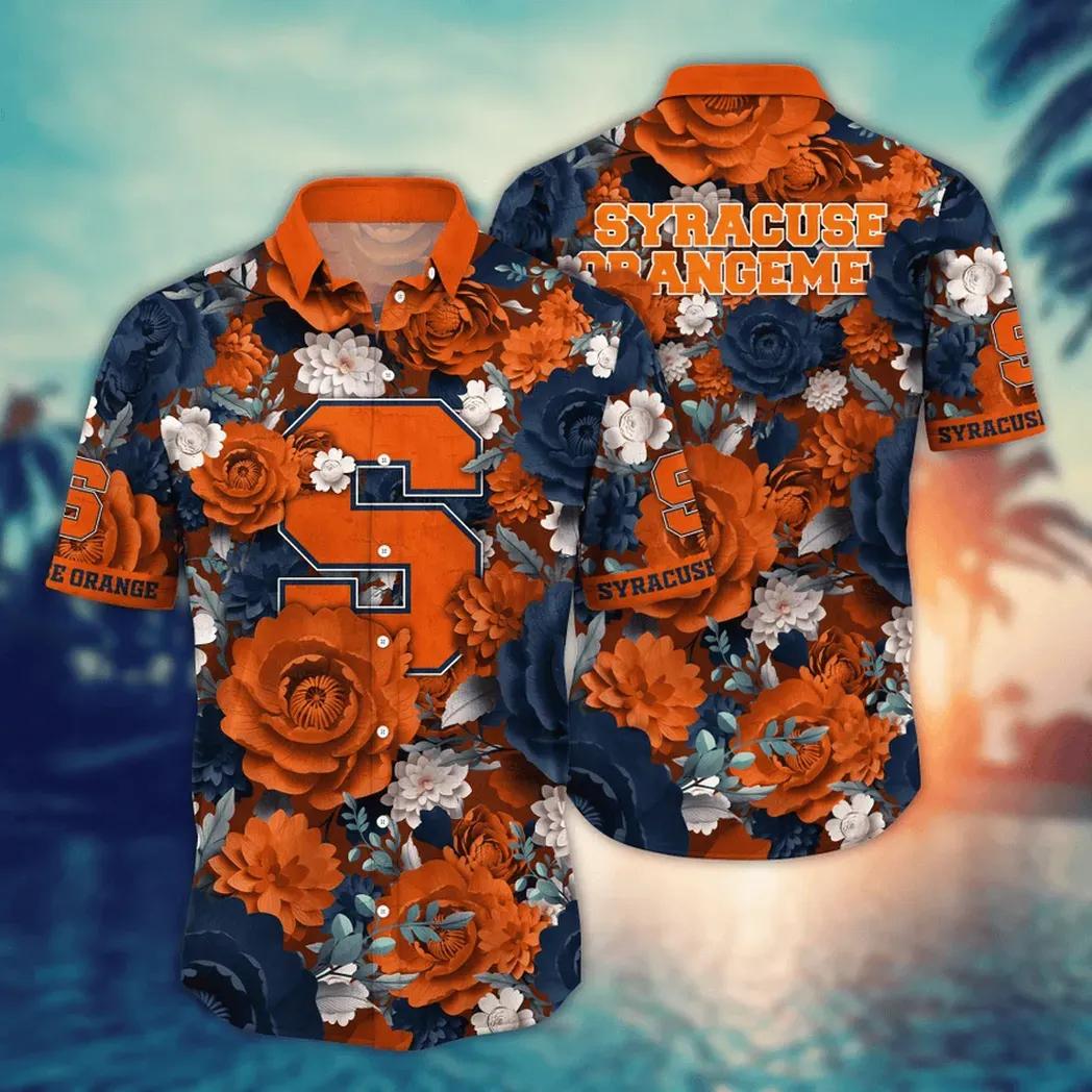 Syracuse Orange Ncaa Flower Aloha Hawaiian Shirt 6, Ncaa Hawaiian Shirt