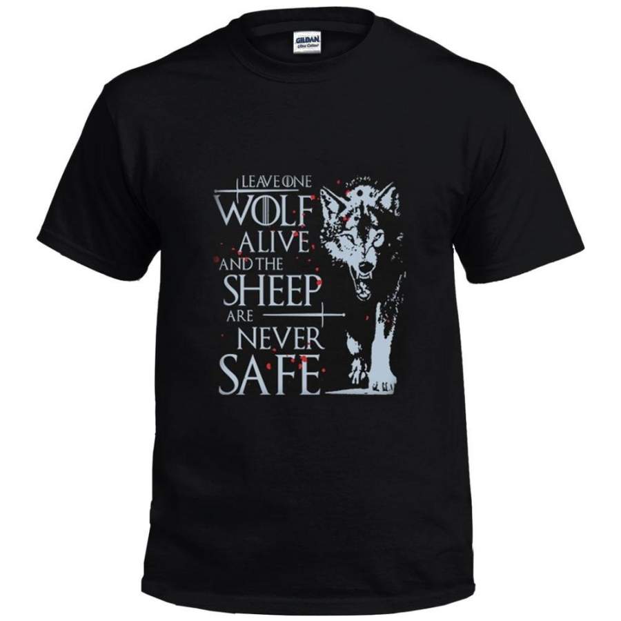 Arya Stark T-Shirt Game Of Thrones T-Shirt Leave One Wolf Alive Men’s Women Unisex Tops