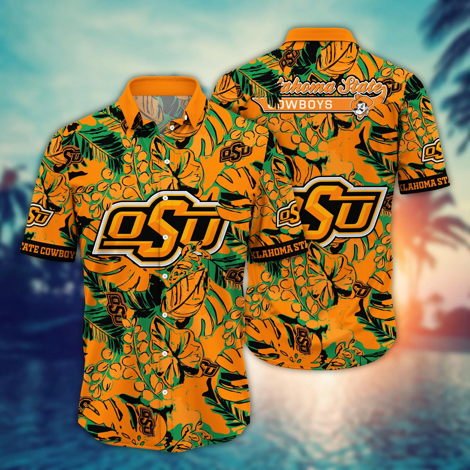 Oklahoma State Cowboys NCCA Hawaiian Shirt Sunsets Aloha Shirt