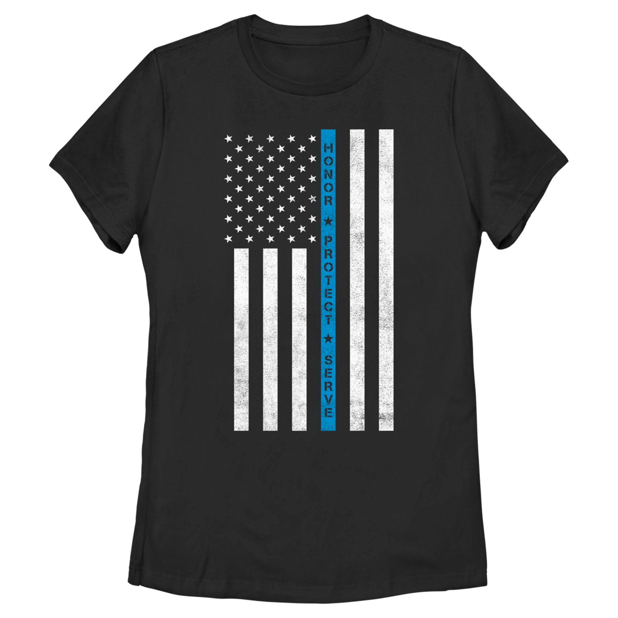 Women’S Lapd Honor, Protect, And Serve Blue T-Shirt