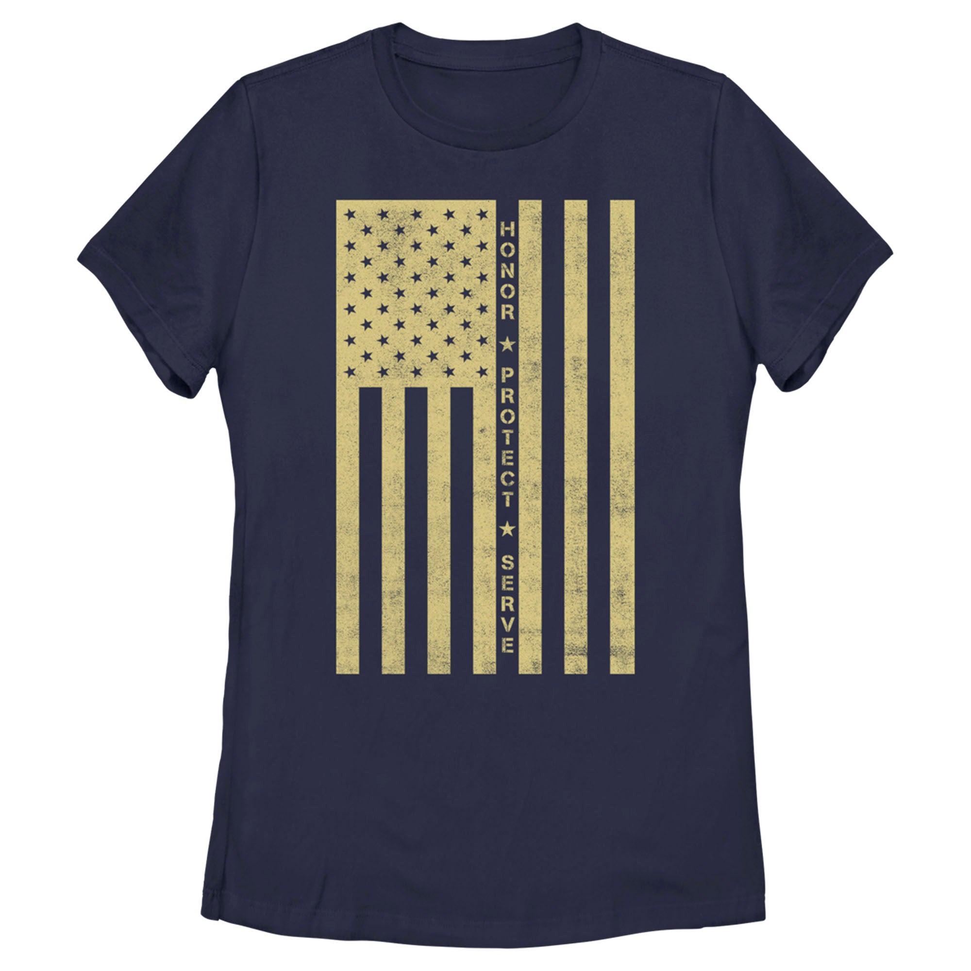 Women’S Lapd Honor, Protect, And Serve Gold T-Shirt