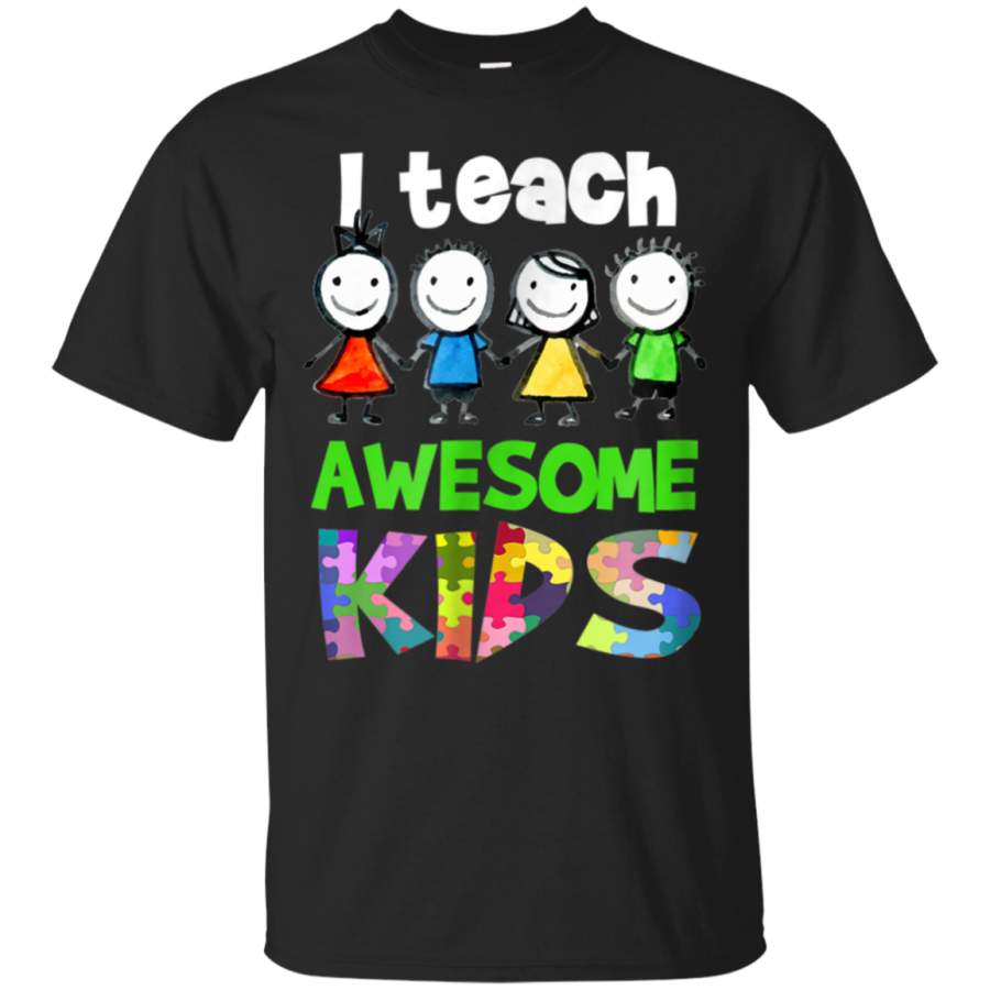 AGR Autism Awareness Shirt I Teach Awesome Kids