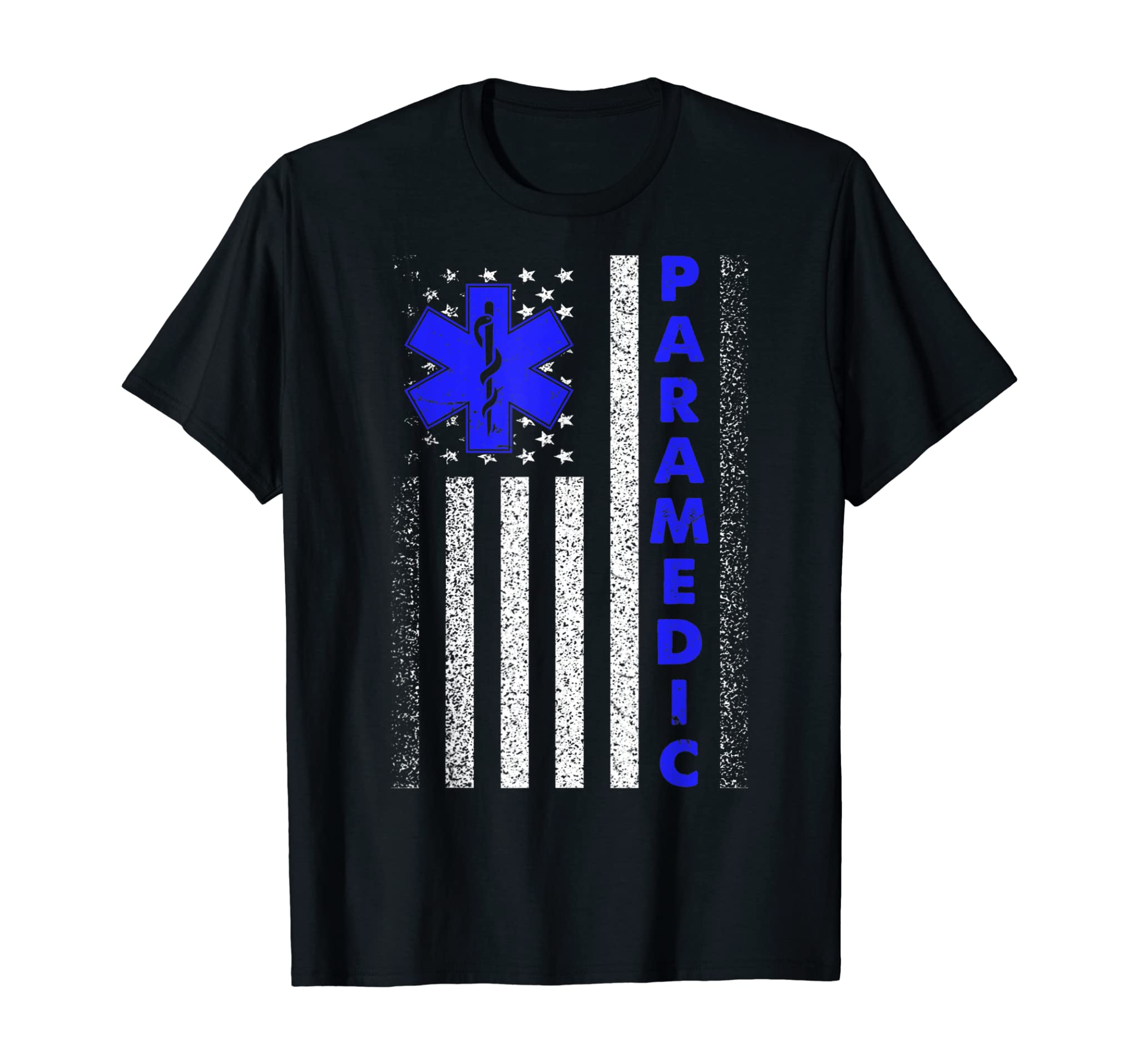 USA Independence Day July 4th American Flag Paramedic EMT T-Shirt