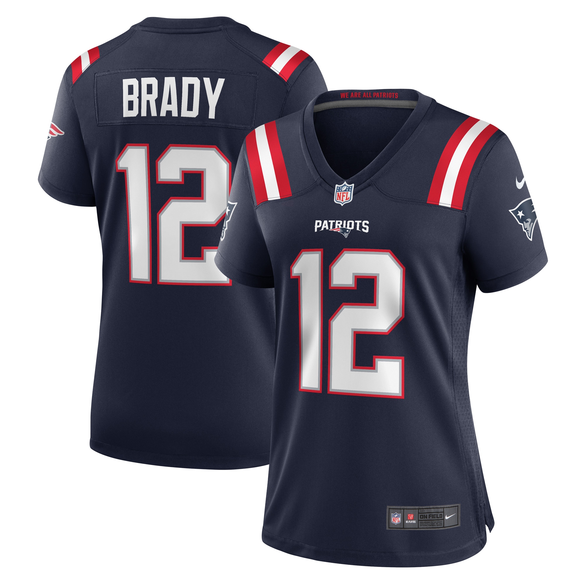 Women’s New England Patriots Tom Brady Navy Retired Game Jersey