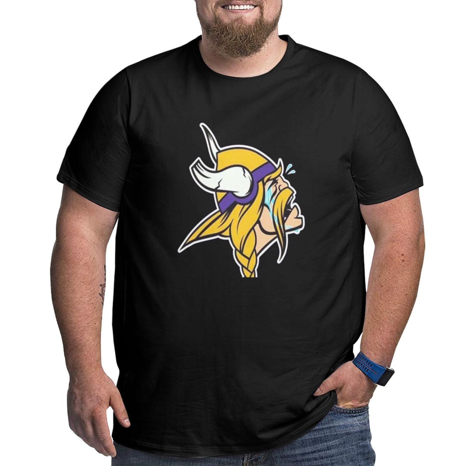 Minnesota Vikings Men’s Short-Sleeved Plus Size T-Shirt