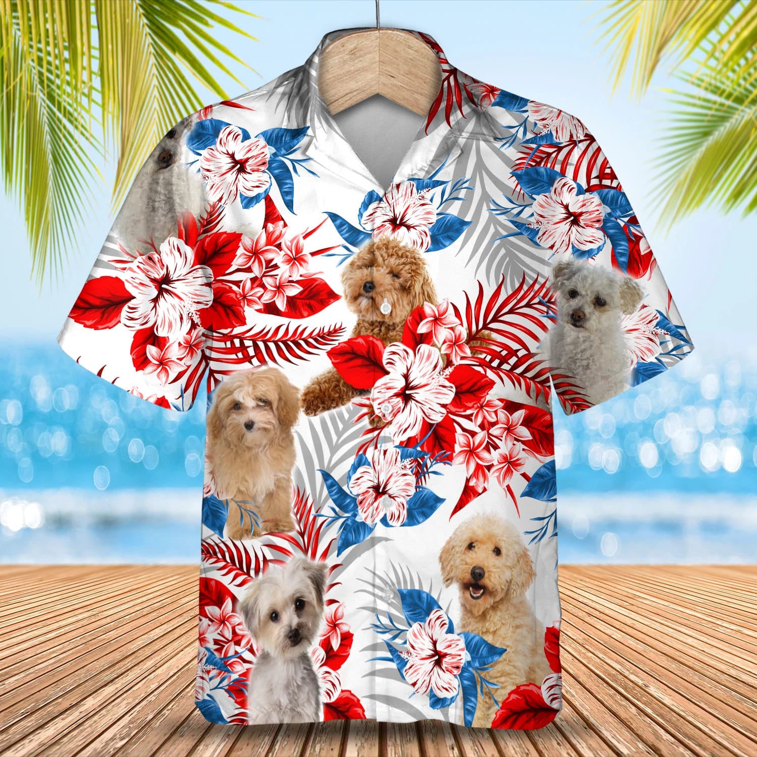 Maltipoo American Flag Hawaii Summer Aloha Men Hawaii Gift For Ha108933