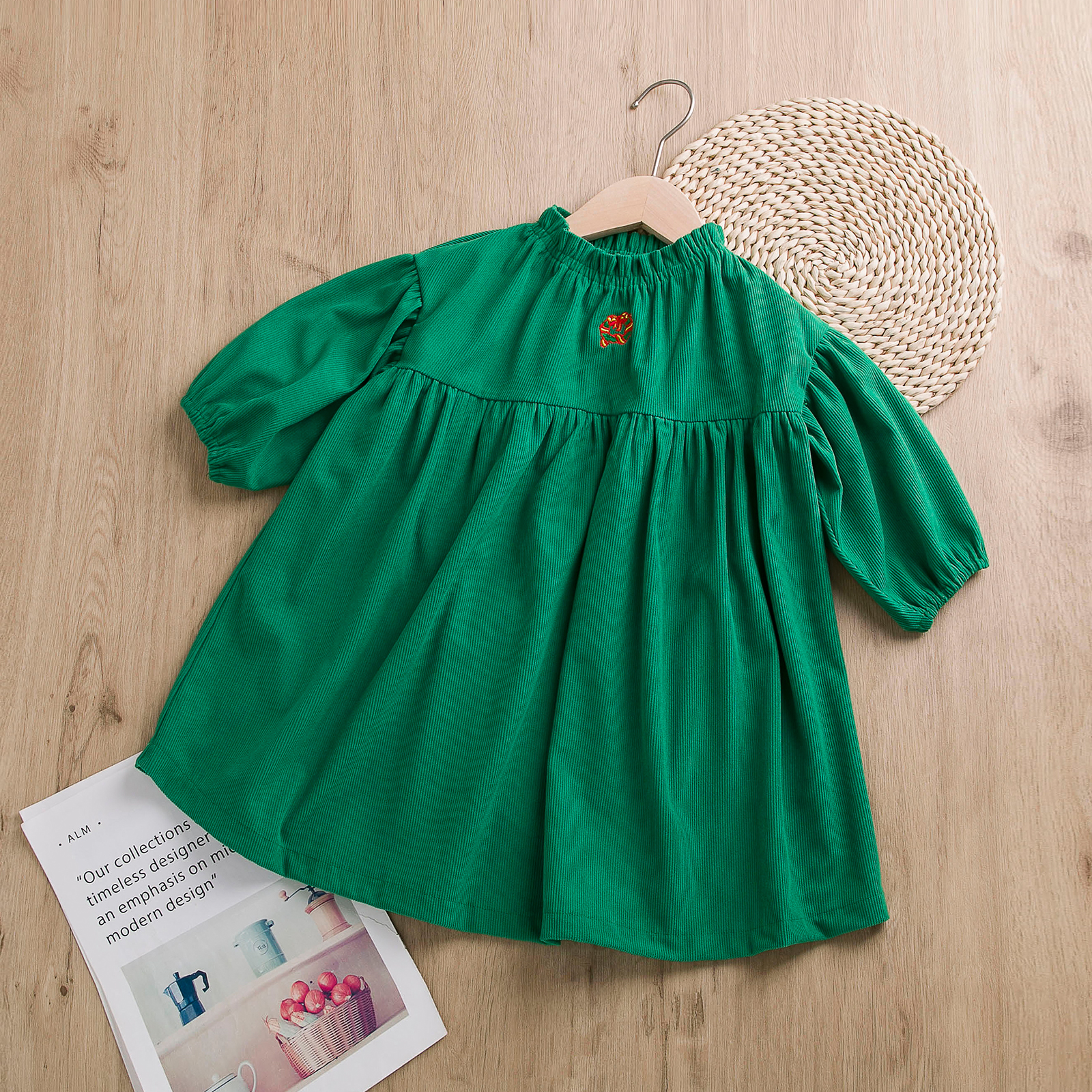 Toddler Baby Girls Christmas Dress Costumes Babany bebe Kids Xmas Party Long Sleeve Corduroy Dresses Autumn Winter Tops Clothes alx