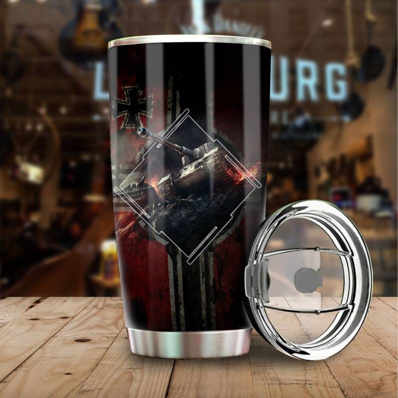 TIGER TANK STAINLESS STEEL TUMBLER