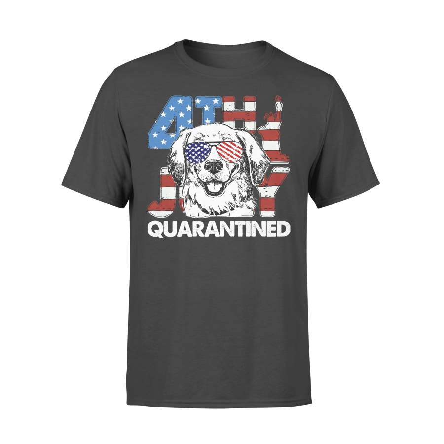 Golden Retriever 4Th Of July Merica Quarantined Gifts Funny T-shirt