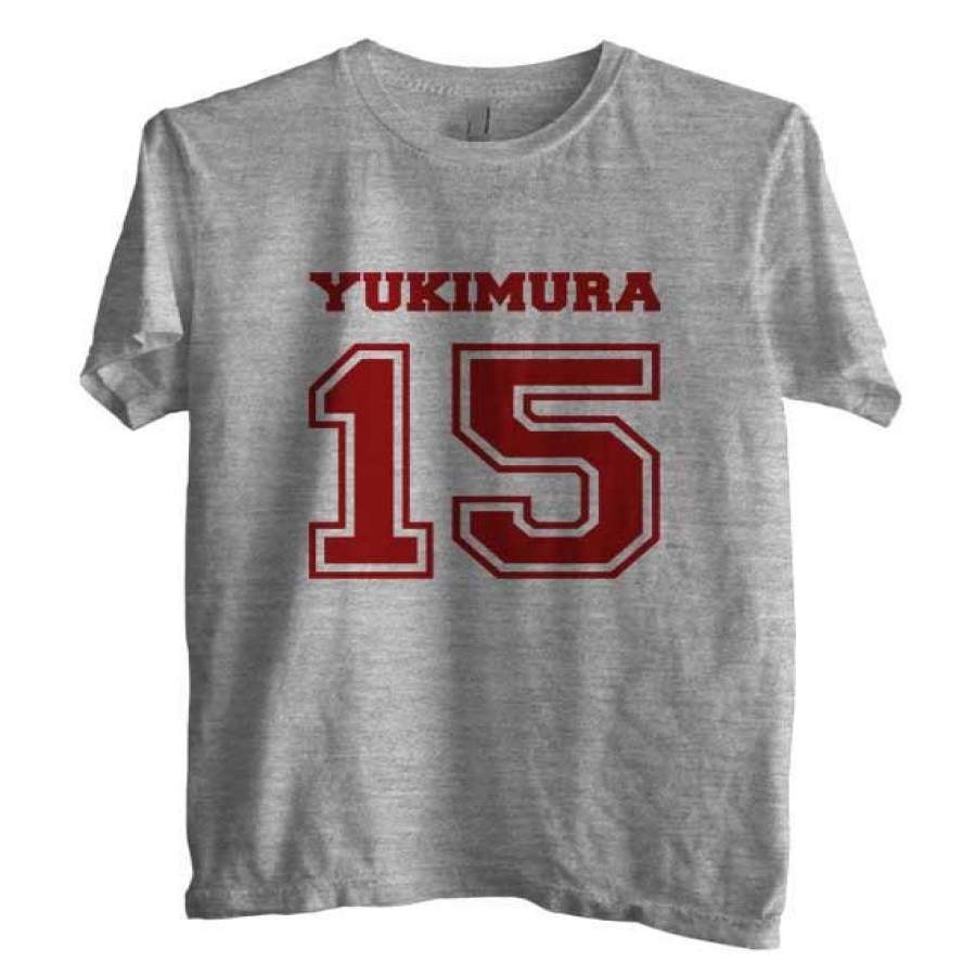 Yukimura 15 on Front Beacon Hills Lacrosse Wolf Men T-shirt