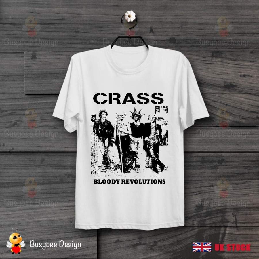 Mens Bloody Revolutions Crass Punk Vintage Rock Cool T Shirt