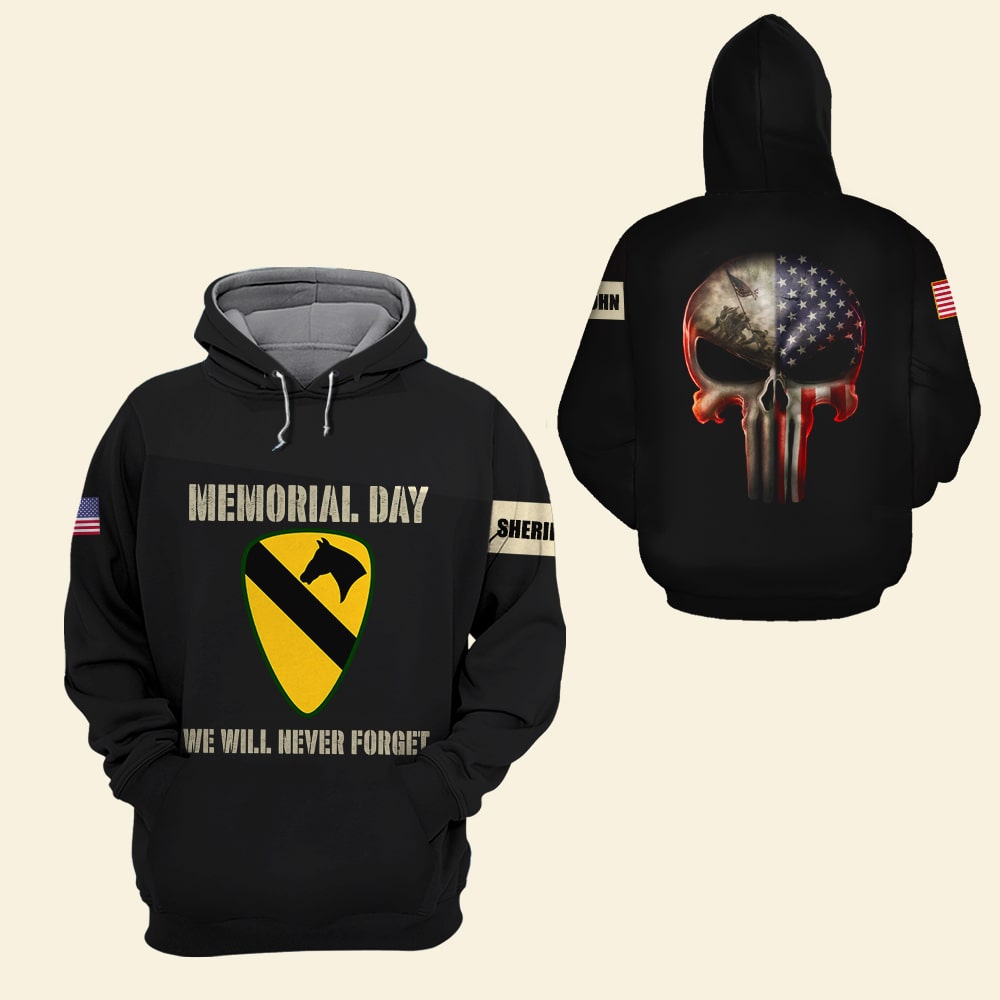 Memorial Day Never Forget, Personalized Military Shirts, Gifts For Military, Veterans, Custom Military Unit