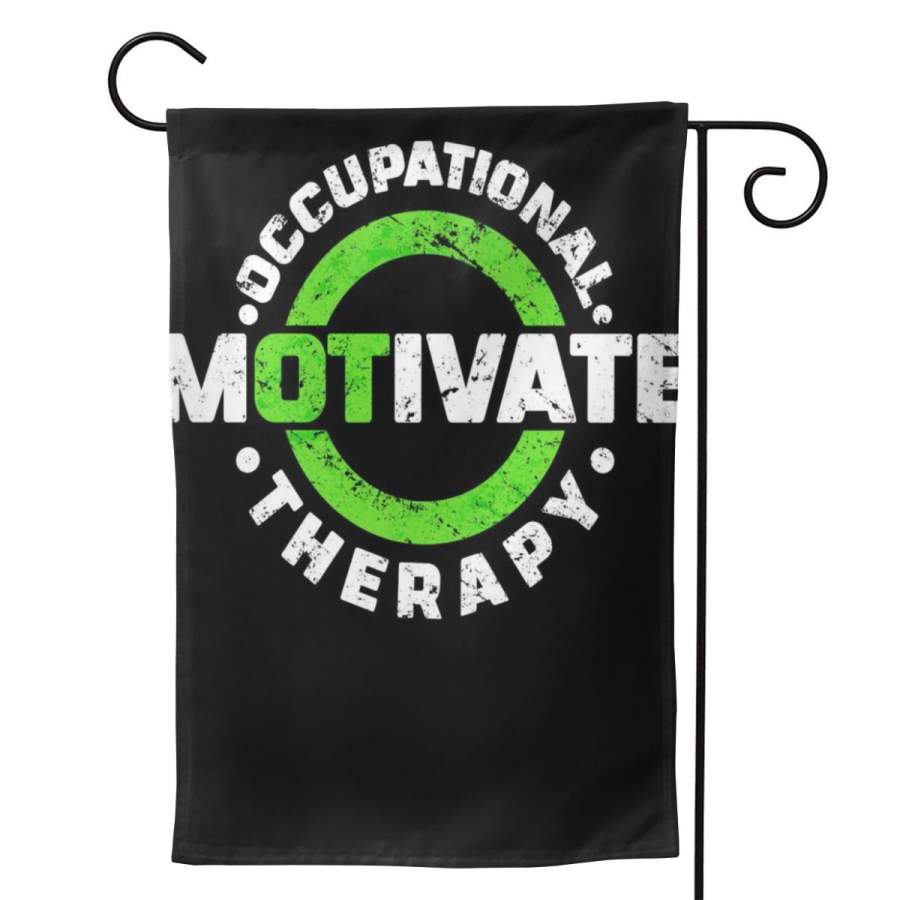 2 Pcs Garden Flag Motivate Occupational Therapy Horizontal Poster 12.5″x18″ -Mothers Day, Birthday Gifts for Mom, Dad, Wife, Husband, Daughters, Grandma, Friends