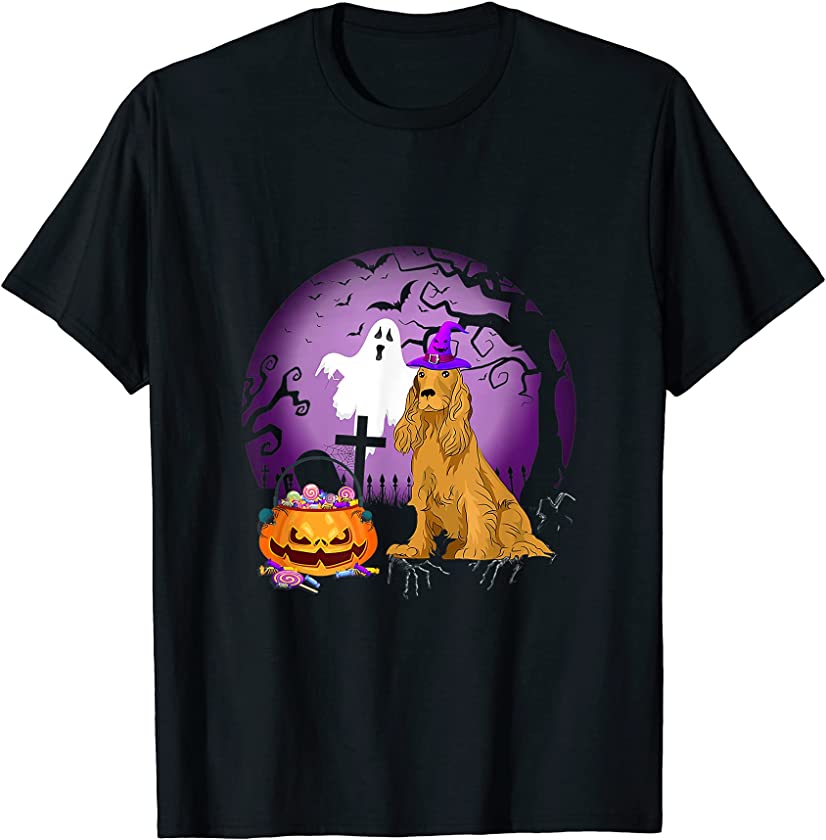 Cocker Spaniel Dog Candy Pumpkin Halloween Lover T-Shirt