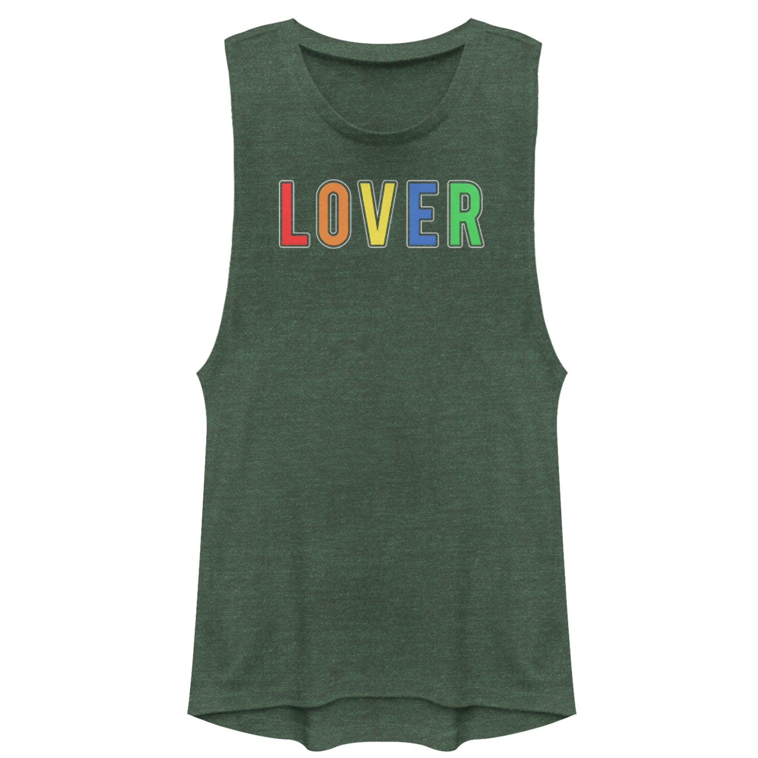 Chin Up Junior’S Rainbow Lover Text  Festival Muscle Tee