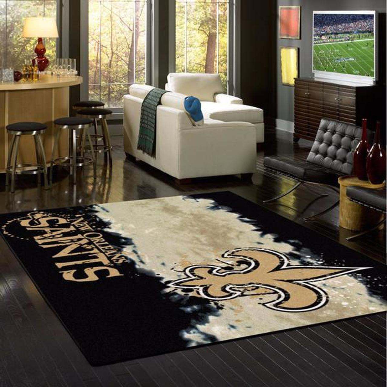 New Orleans Saints Fade Area Rugs Living Room Carpet FN241205 Local Brands Floor Decor