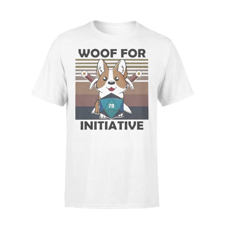 Corgi Woof For Initiative Dnd Vintage T-shirt