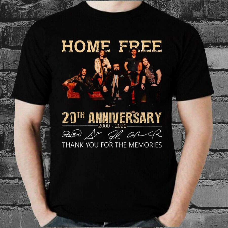 Home Free 20th Anniversary Signatures Thank Your for The Memories T-Shirt