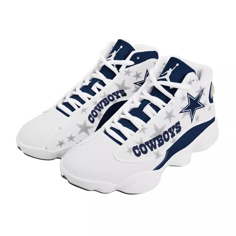 White Dallas Cowboys Sneakers Custom Shoes Gift For Fan