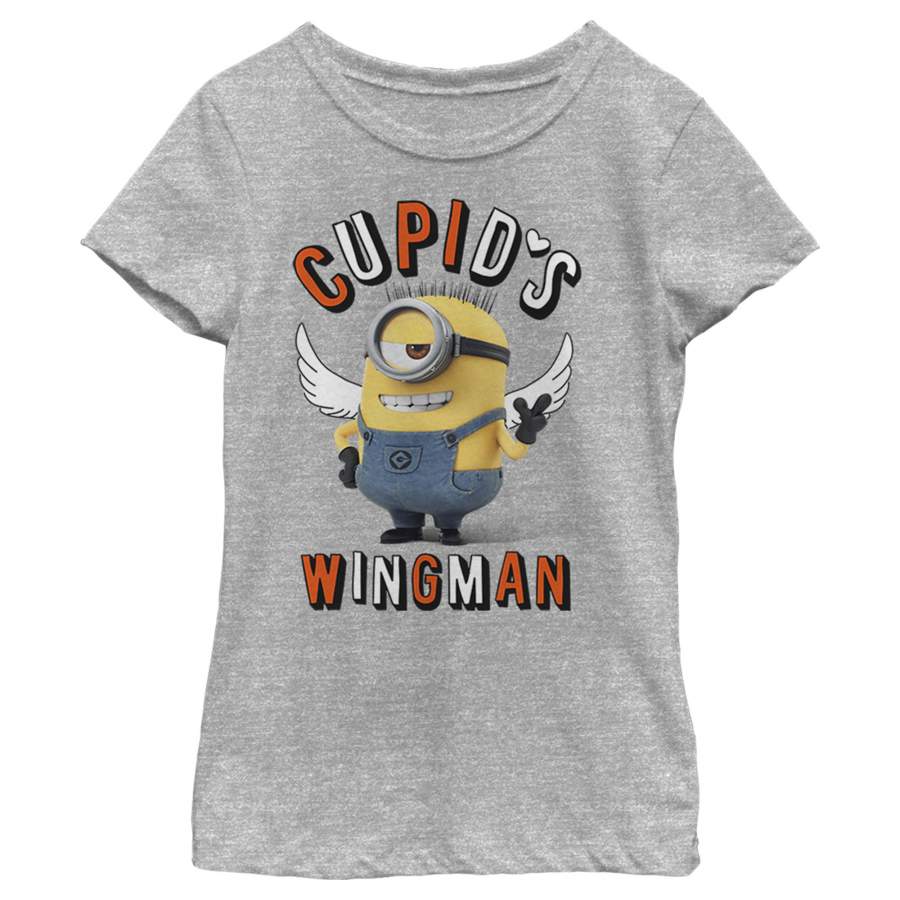 Despicable Me Girl’s Minions Cupid’s Wingman Valentine’s  T Shirt