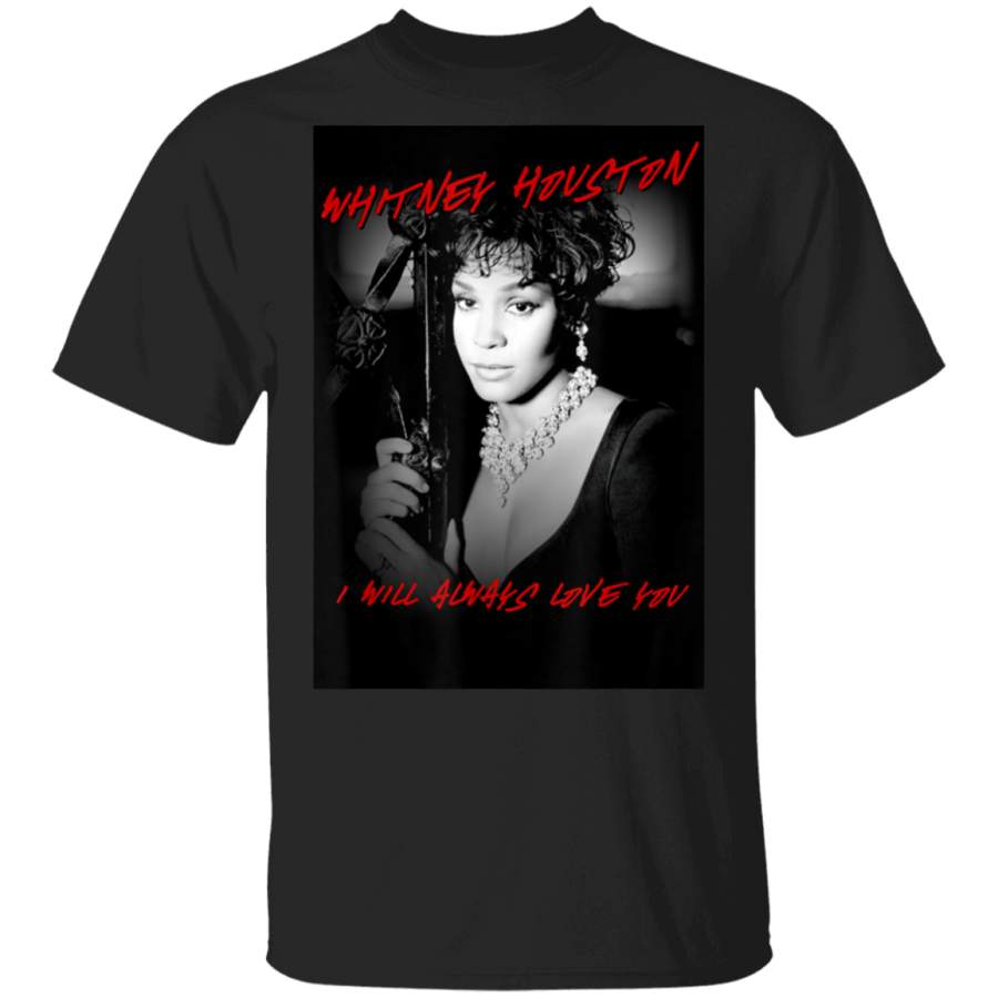 Whitney Houston Official Always Love You Red Brush TShirt