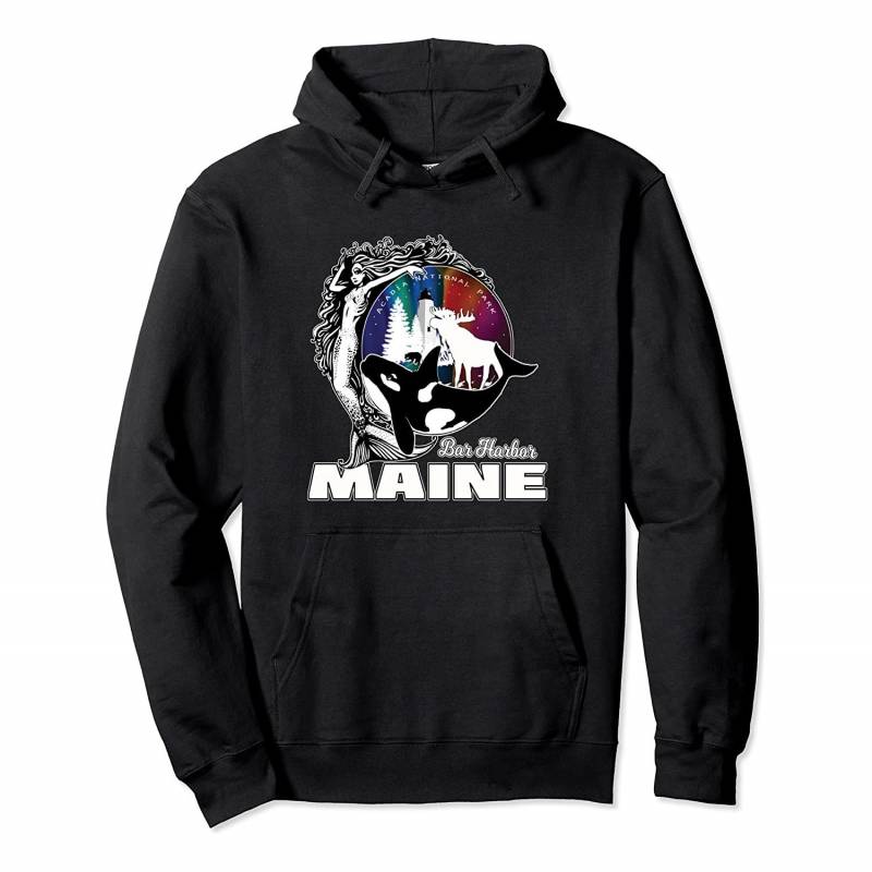 Bar Harbor Maine Acadia National Park Mermaid Whale Souvenir Pullover Hoodie, T Shirt, Sweatshirt