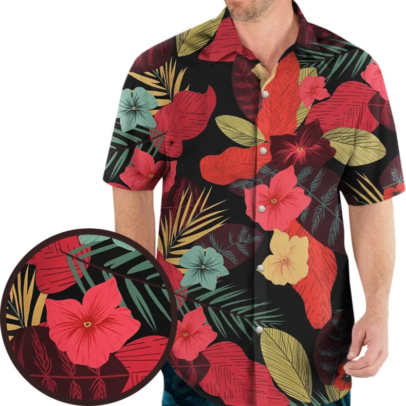 Monkey D. Luffy Pattern One Piece Button Up Hawaiian Shirt