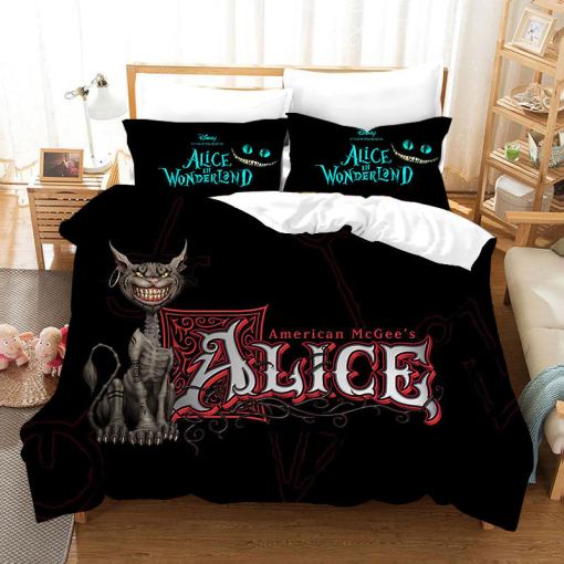 Alice In Wonderland 24 Duvet Cover Pillowcase Home Decor 3D Bedding Set