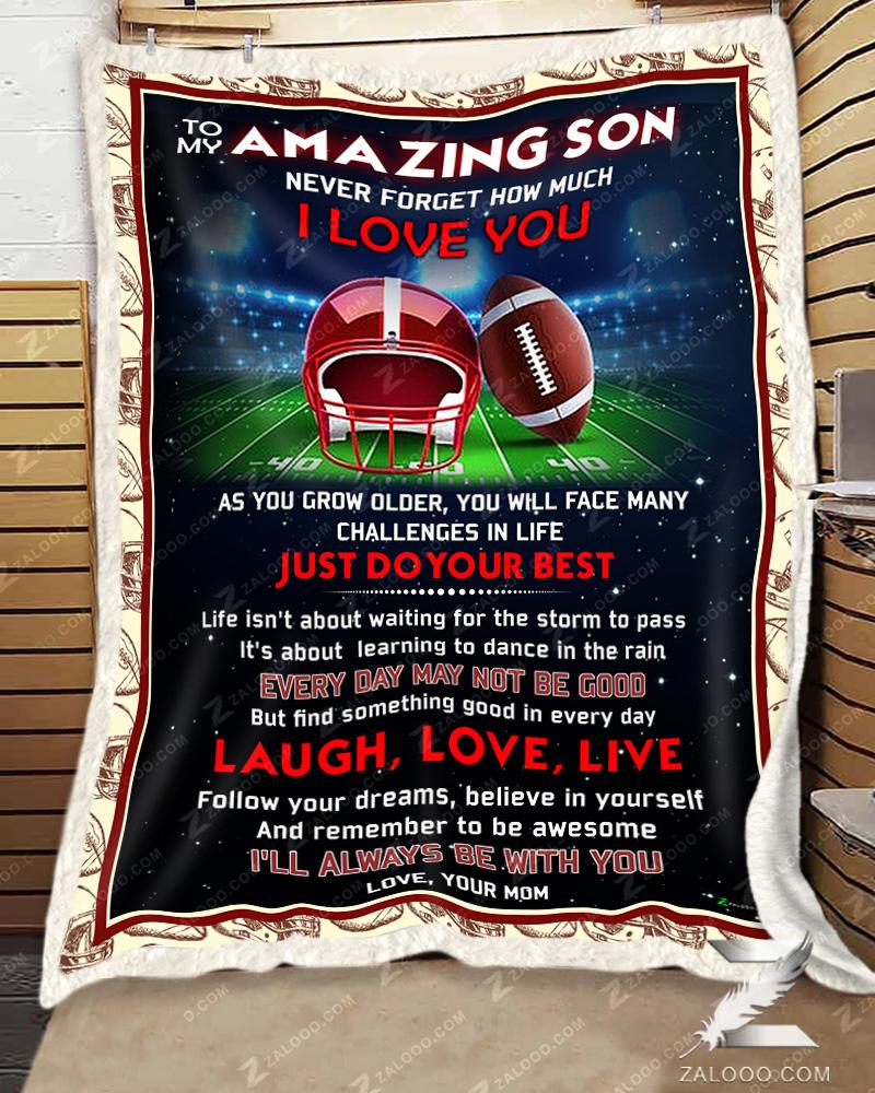 Football To My Son – Follow Your Dreams Quilt Blanket Ep1877