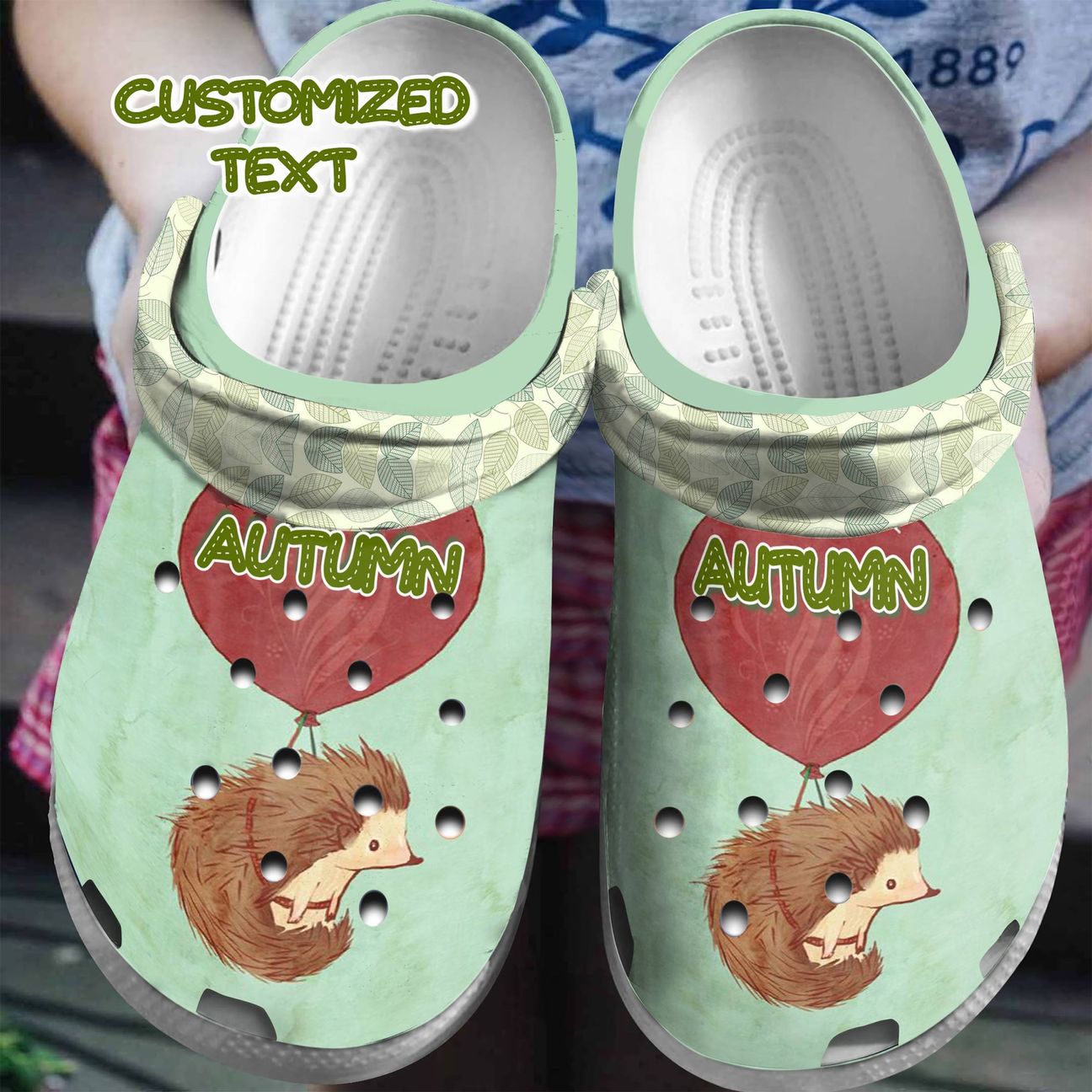 Hedgehog Personalized Clog, Custom Name, Text, Color, Number Fashion Style For Women, Men, Kid, Print 3D Flying