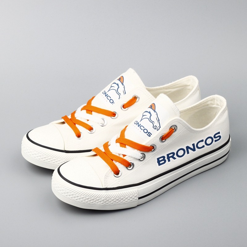 Denver Broncos Canvas Shoes White Color Shoes