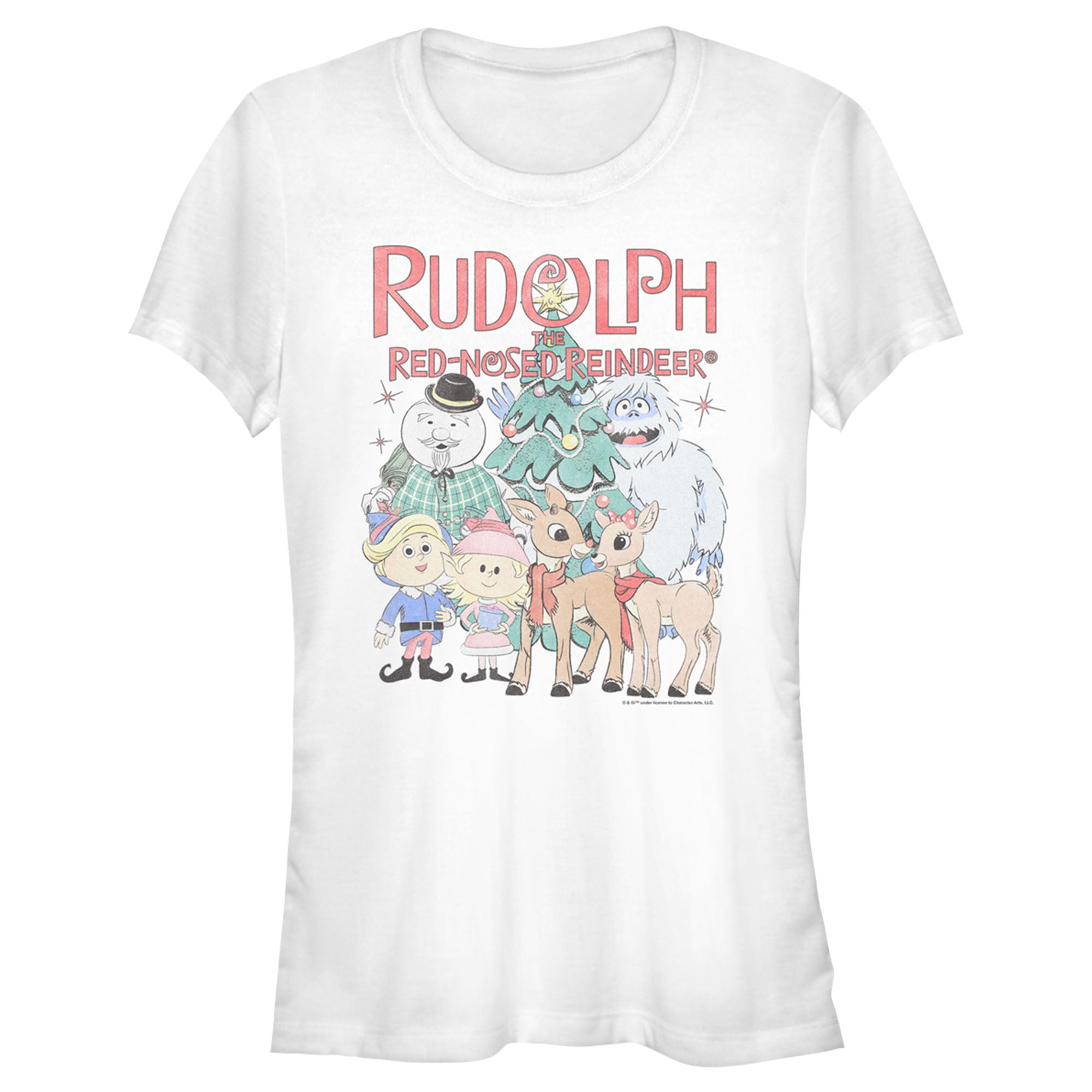 Rudolph The Red-Nosed Reindeer Junior’S Group Picture  T-Shirt