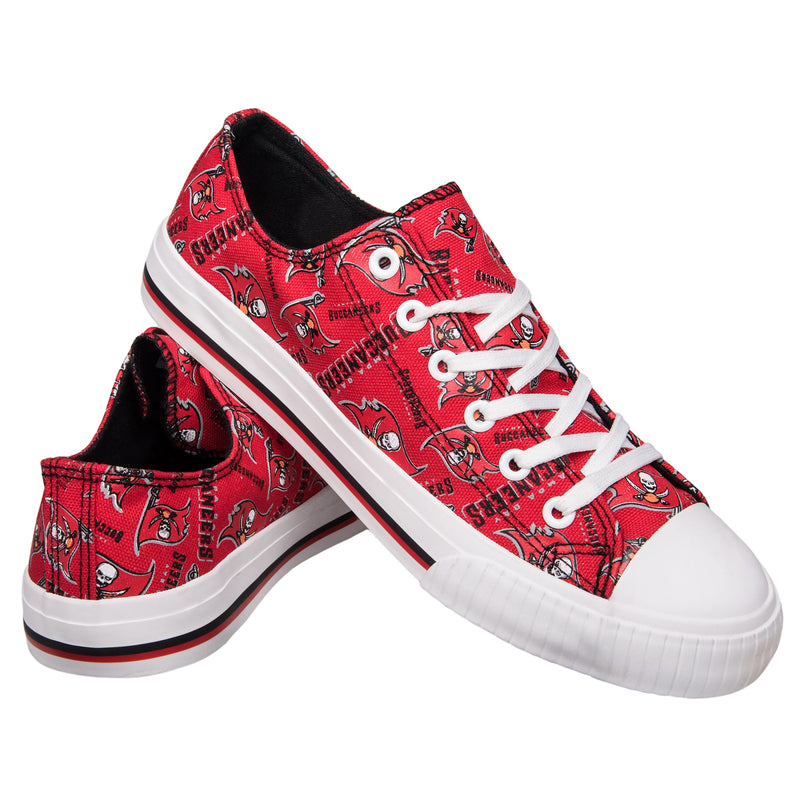 Tampa Bay Buccaneers NFL Womens Low Top Repeat Print Canvas Shoes