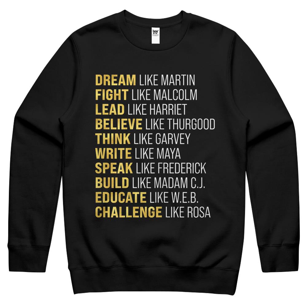 Womens Black History Month Proud African Pride Black Queen Crewneck Sweatshirt