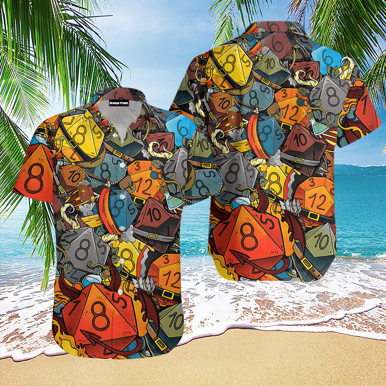 Aloha Shirts Dice Luck Is In Small Things Hawaiian Shirt | For Men & Women | Hw1825