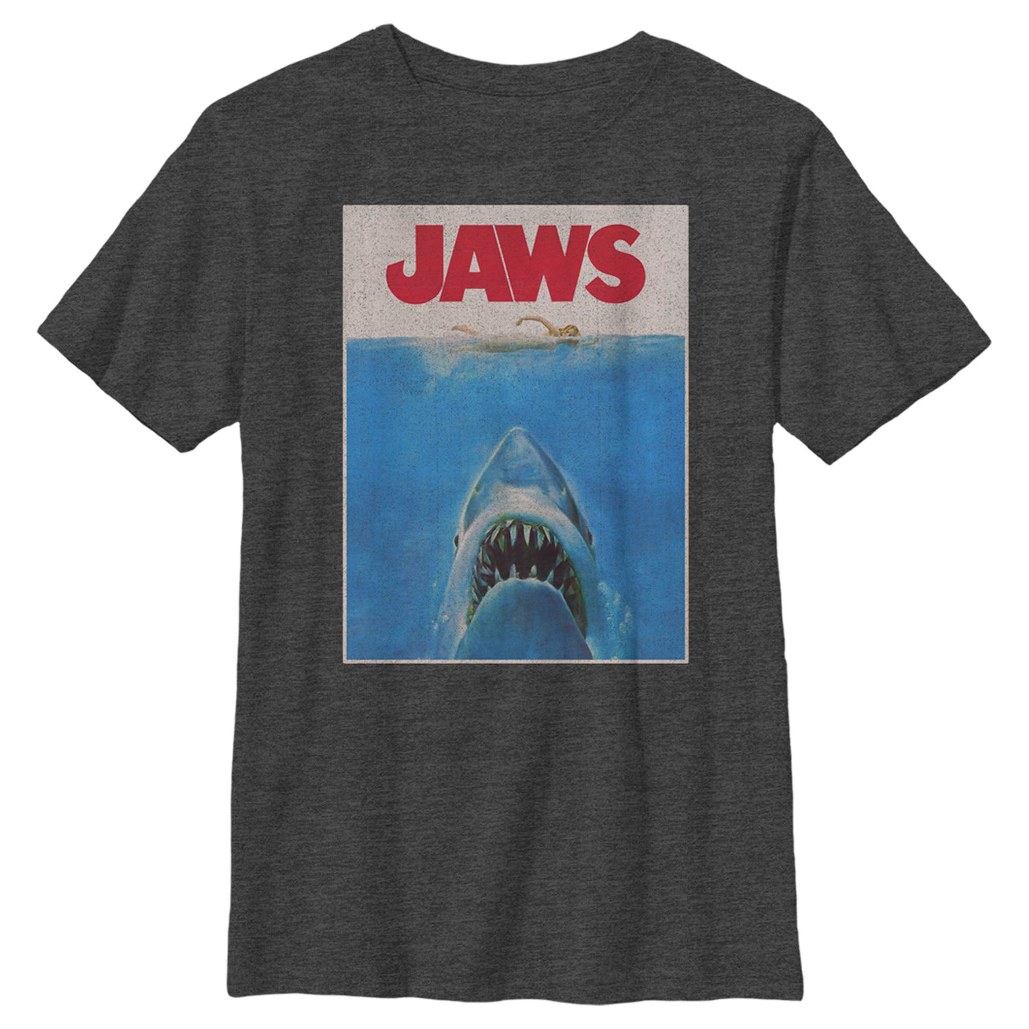 Boy’S Jaws Retro Distressed Poster T-Shirt