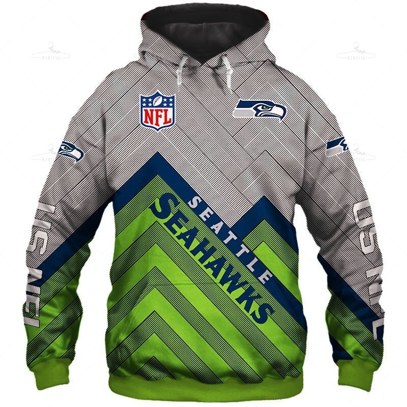 Seattle Seahawks Hoodie 3D  Long Sweatshirt Pullover Size S-5Xl