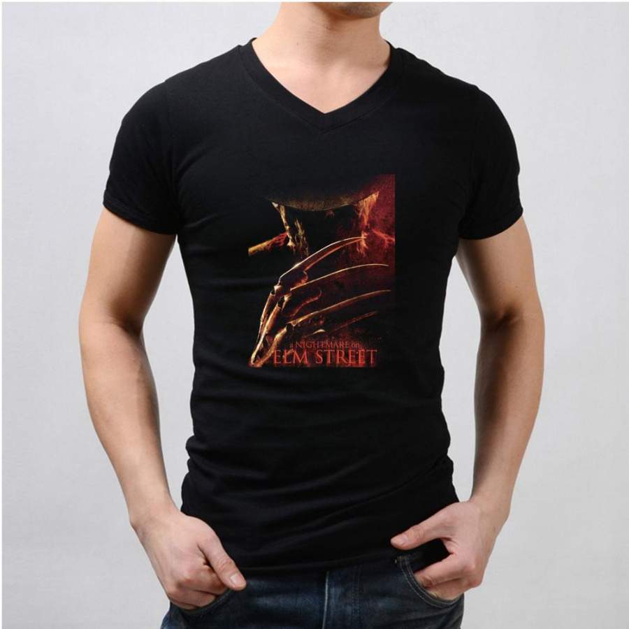 A Nightmare On Elm Street Poster Movie Freddy Krueger Men’S V Neck