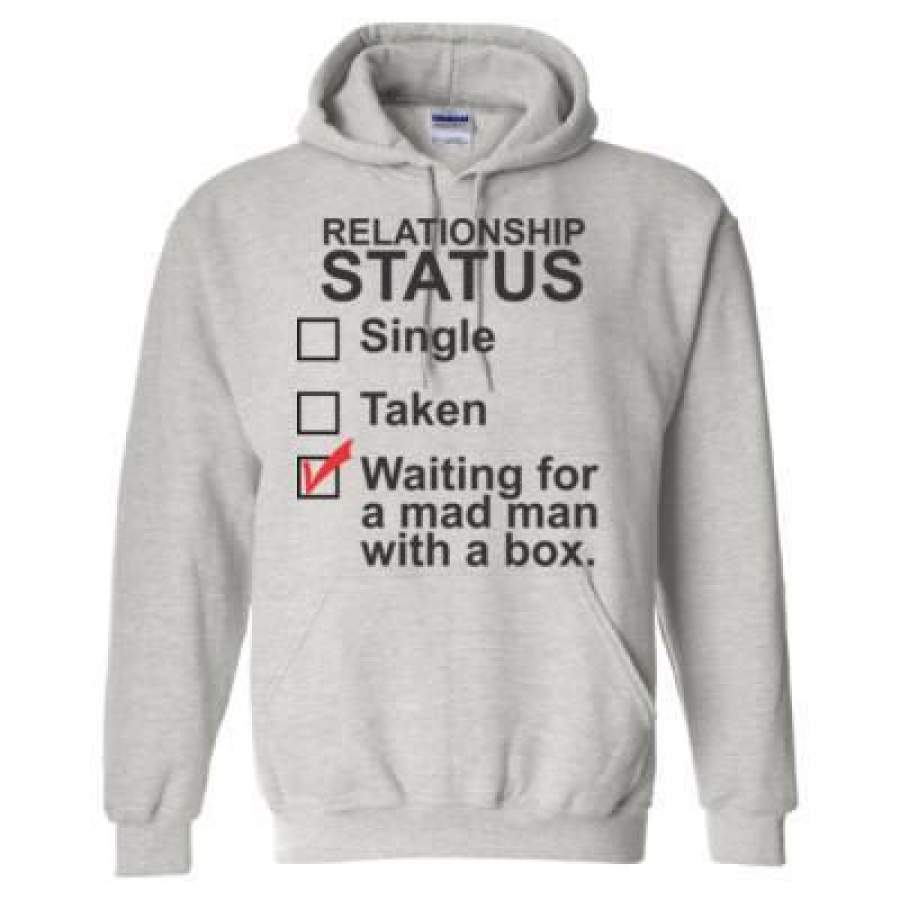 AGR Relationship Status Waiting For A Mad Man With A Box – Heavy Blend™ Hooded Sweatshirt