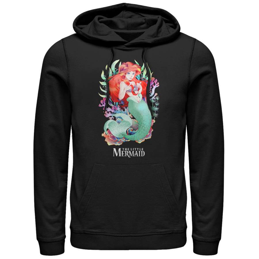 The Little Mermaid Men’s Artistic Ariel  Lightweight Hoodie